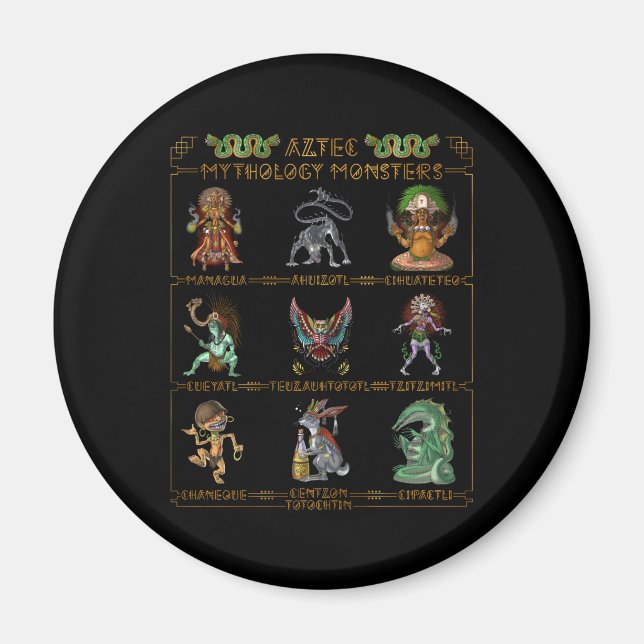 Aztec Mythology Monsters Magnet (Framsidan)