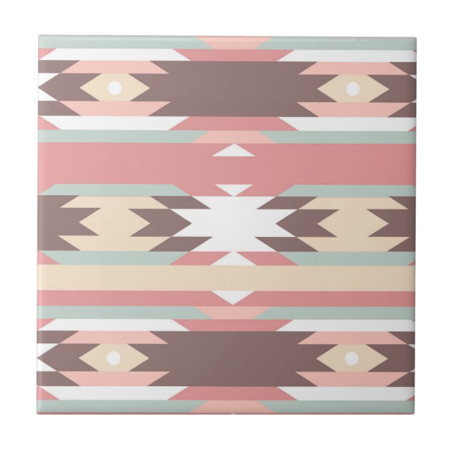 Aztec Native American Design Tile Kakelplatta (Framsidan)