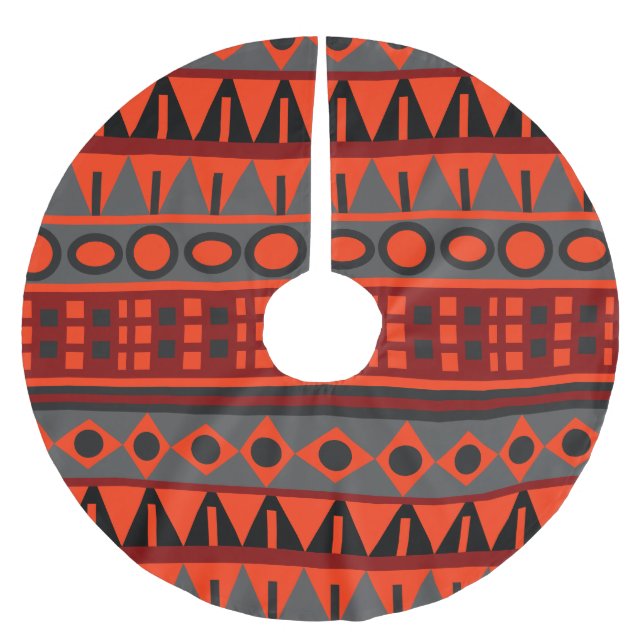 Aztec Native mönster Julgransmatta Borstad Polyester (Framsidan)