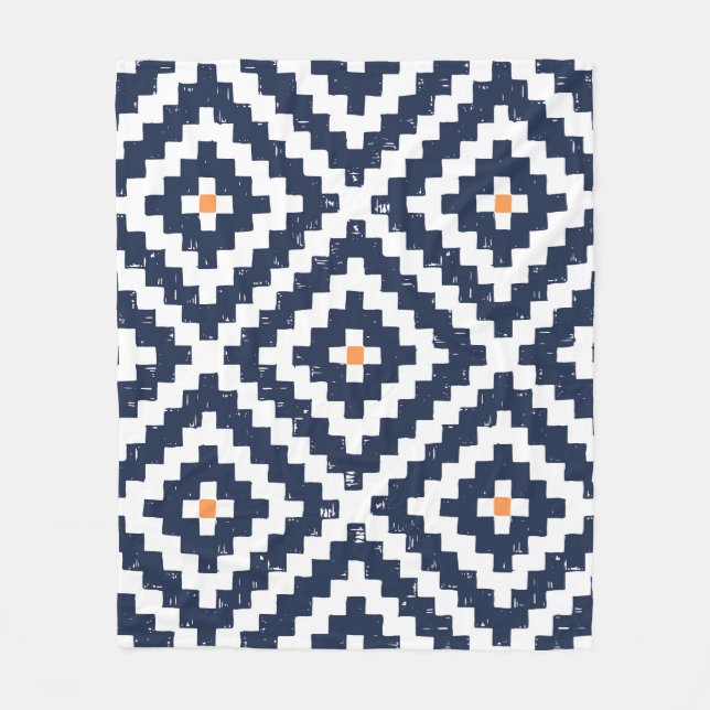Aztec Navajo Ethnic Seamless Mönster Fleecefilt (Framsidan)