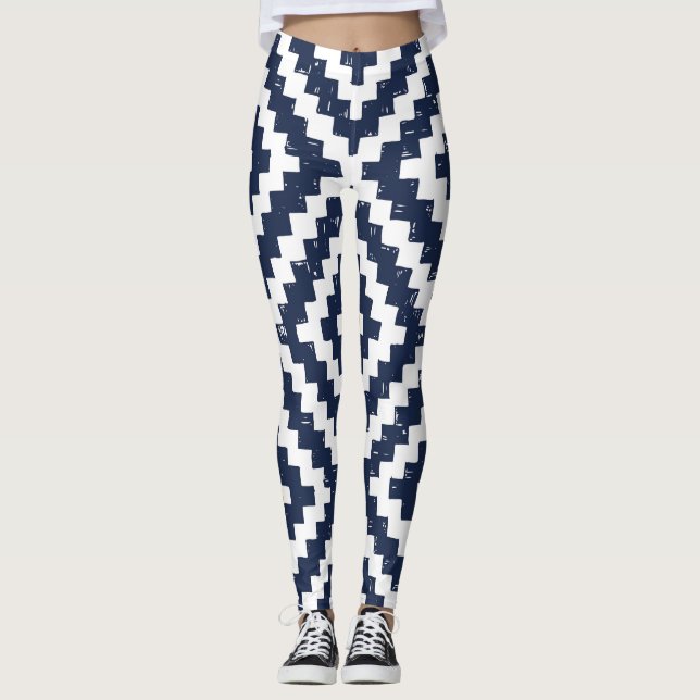 Aztec Navajo Ethnic Seamless Mönster Leggings (Framsida)
