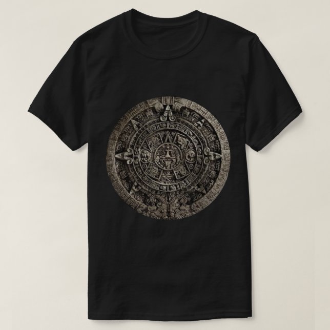 Aztec or Mayan Calendar Maya Men Women Kids  T Shirt (Design framsida)