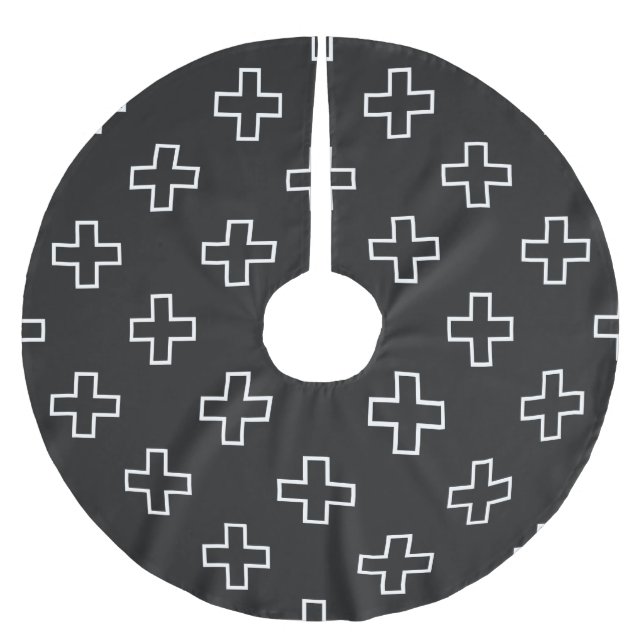 Aztec Pearl: Blommar Splendor för mexikansk Orange Julgransmatta Borstad Polyester (Framsidan)