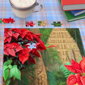 Aztec Poinsettias #1 Pussel