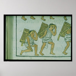 Aztec portvakter, från 'den Florentine Codex'en Poster