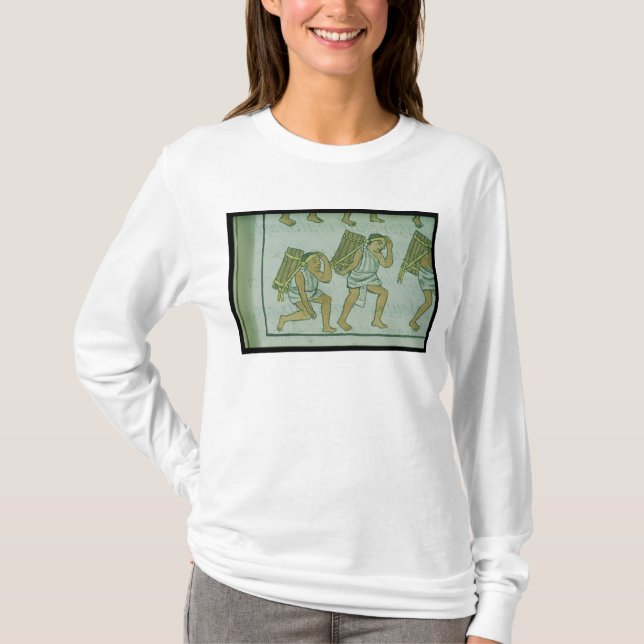 Aztec portvakter, från 'den Florentine Codex'en Tee Shirt (Framsida)