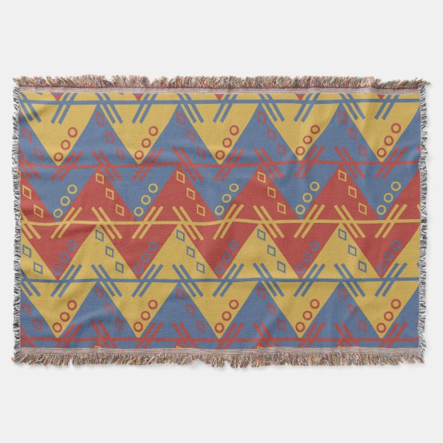 Aztec Print South American Inspired Filt (Framsidan)