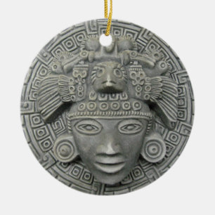 Aztec prydnadar julgransprydnad keramik
