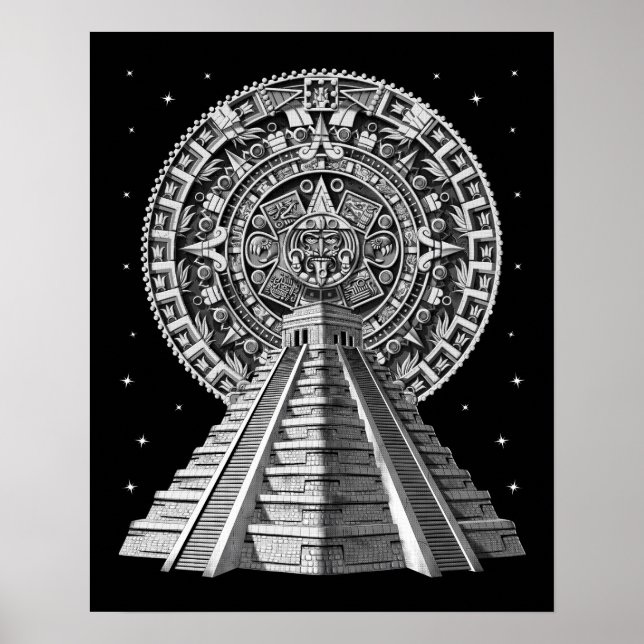 Aztec Pyramid Calendar Poster (Framsidan)