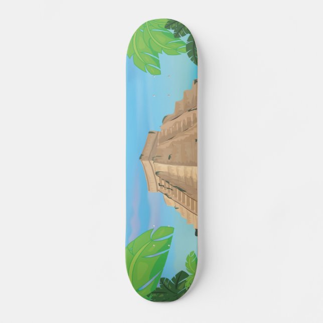 Aztec Pyramid Mini Skateboard Bräda 18,7 Cm (Framsida)