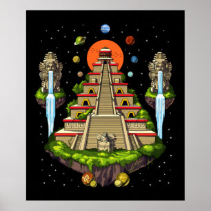 Aztec Pyramiöarna Poster