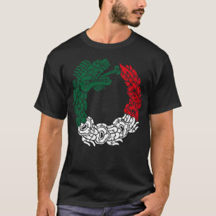 Aztec Quetzalcoatl Serpent Mexikanska Flagga Mexik T Shirt