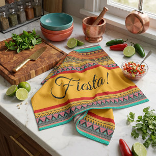 Aztec-ränder "Fiesta" Kökshandduk
