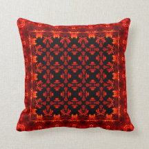 Aztec Red Leafy Ethnic Stil Mönster