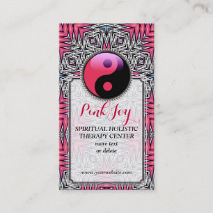 Aztec Rosa Joy YinYang New Age Yoga Affärskort Visitkort
