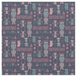 Aztec-Rosa och Aqua Tyg