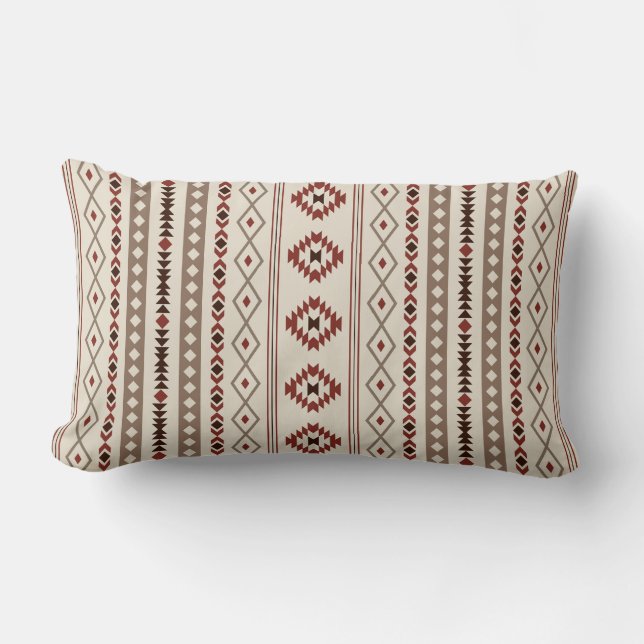 Aztec  rost, blandad motifs V Mönster Lumbarkudde (Framsida)