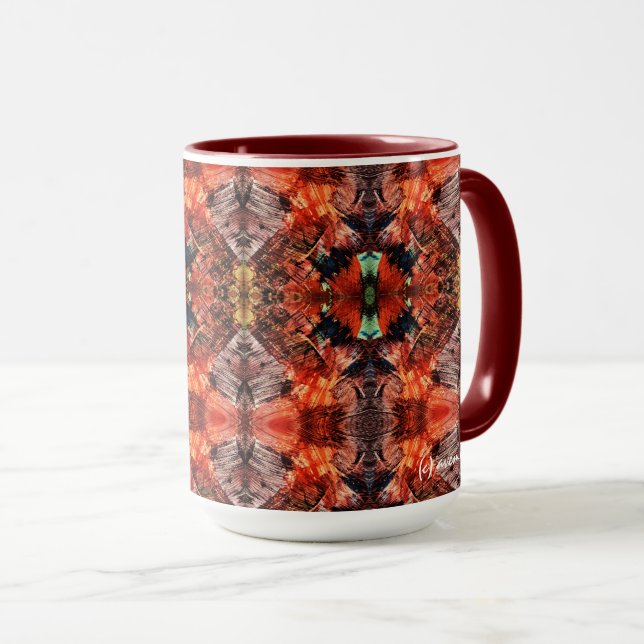 Aztec rött äventyr mugg (Framsida höger)
