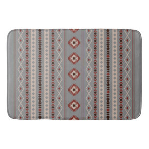 Aztec Rust Cream Brown Grått Blandad motifs V Möns Badrumsmatta