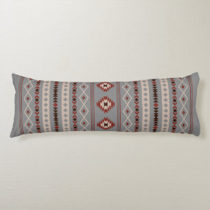 Aztec Rust Cream Brown Grått Blandad motifs V Möns Kroppskudde