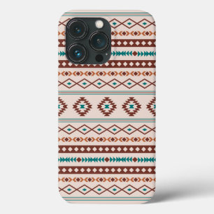 Aztec Rusts Teal Cream Mixed Motifs Mönster