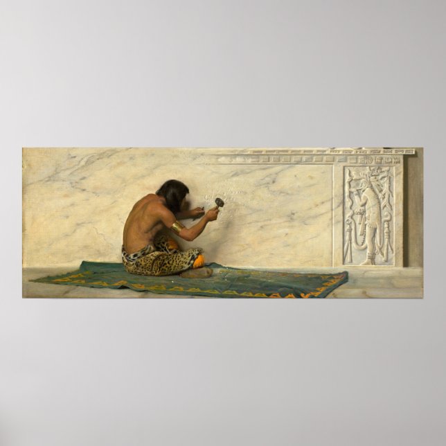 Aztec Sculptor - de Forest Bush Fine Art Poster (Framsidan)