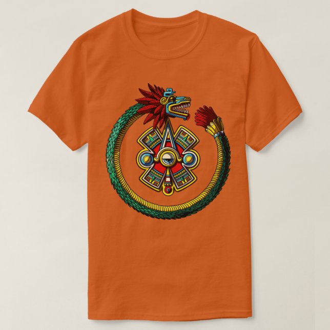 Aztec Serpent Ouroboros T Shirt (Design framsida)