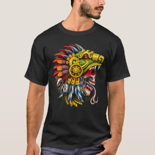 Aztec Serpent Skull Warrior T Shirt