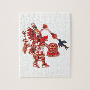 Aztec shamankrigare för dans pussel