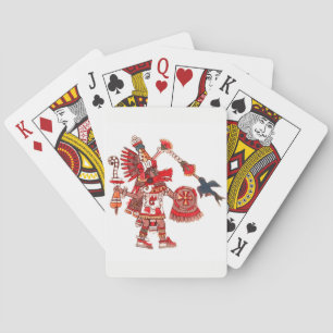 Aztec shamankrigare för dans spel kort