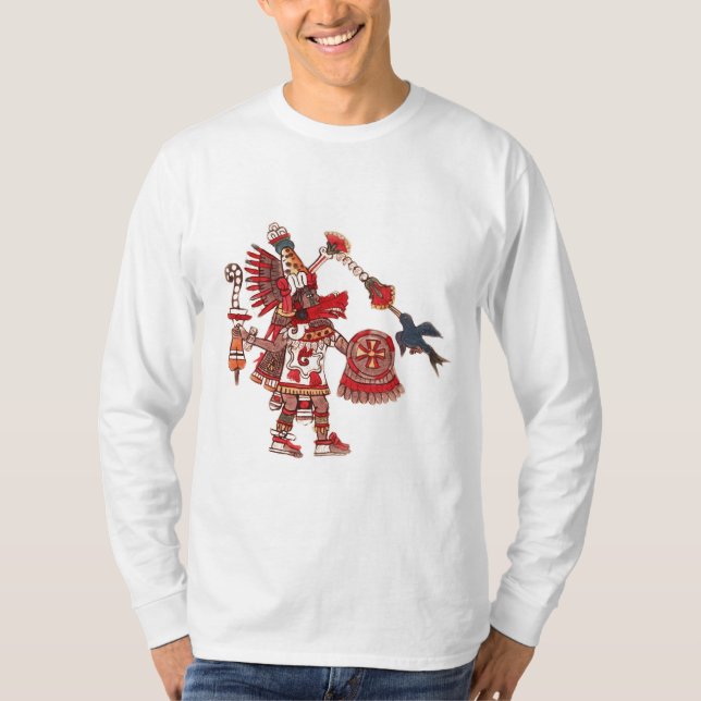 Aztec shamankrigare för dans t-shirt (Framsida)