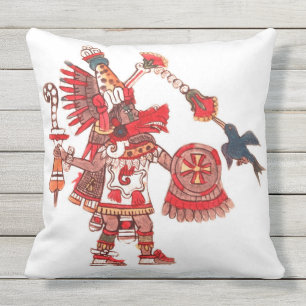 Aztec shamankrigare för dans utomhuskudde