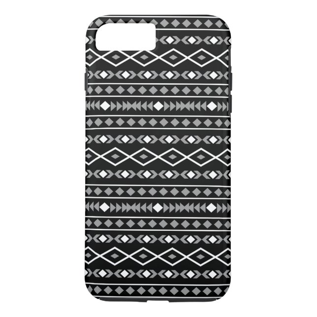 Aztec Shapes Mönster Grått White Black Case-Mate iPhone Skal (Baksida)