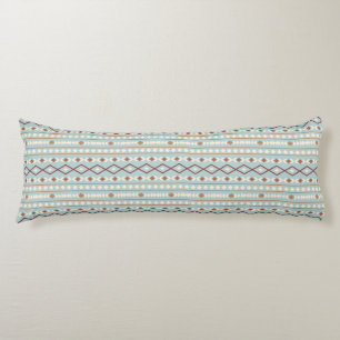Aztec Shapes Mönster Rusts Cream Teal-Blue Kroppskudde