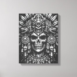 Aztec Skull Headdress av BurnsInHell Canvastryck