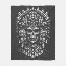 Aztec Skull Headdress av BurnsInHell Fleecefilt