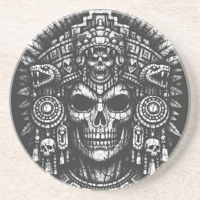 Aztec Skull Headdress av BurnsInHell Underlägg (Framsidan)