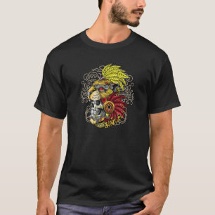 Aztec Skull Jaguar Warrior Mask Ancient Mayan Myth T Shirt