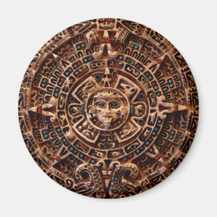 "AZTEC SOL CALENDAR" Art Magnet