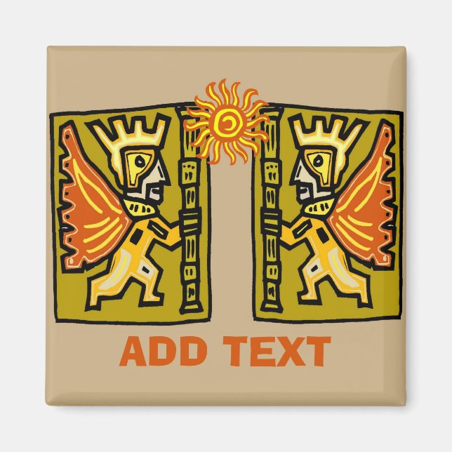 Aztec Sol, redigera text, Magnet (Framsidan)