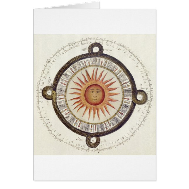 Aztec Sol Stone-kort Hälsningskort (Framsidan)