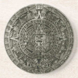 Aztec Sol Stone Zodiac Calendar Underlägg