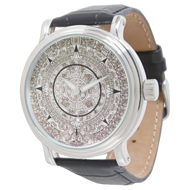 Aztec Solar Disk Calendar Armbandsur (Vinklad)