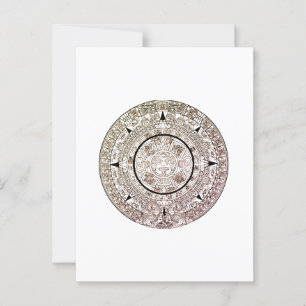 Aztec Solar Disk Calendar Vykort