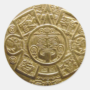 Aztec soldiskklistermärke runt klistermärke