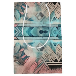 Aztec Southwest Pastel Rosa and Blue