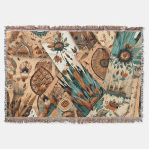 Aztec Southwest Tribal Feathers Filt
