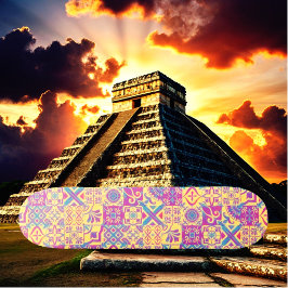 Aztec Spain Mediterranean Tile Skateboard