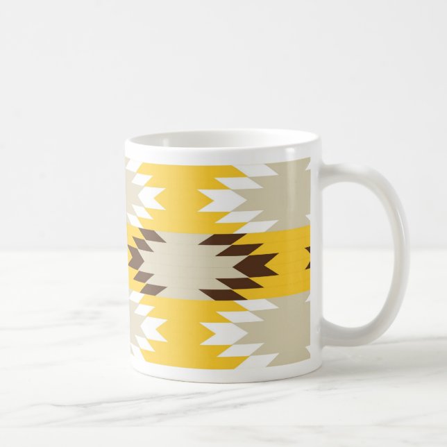 Aztec stam- designer för gultbruntindian kaffemugg (Höger)