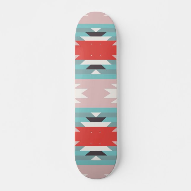Aztec stam- mönsterindiantryck mini skateboard bräda 18,5 cm (Framsida)